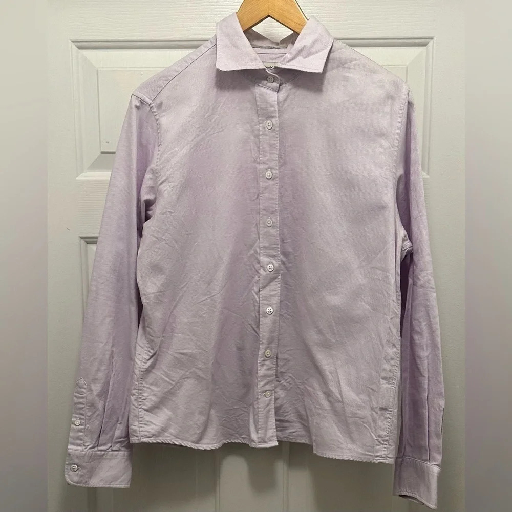 Faconnable Women’s Light Purple Button Down Blouse Size Large